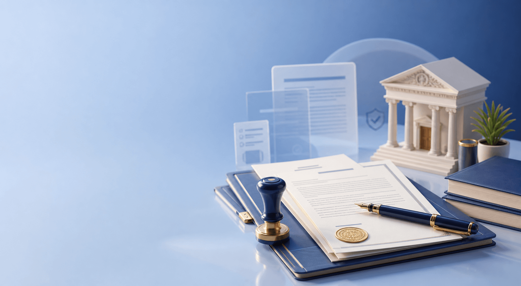 Legal documents prepared for drafting and registration